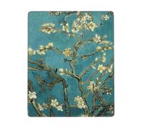 GSGCSBYMLG Stampa di fiori di mandorlo Il tappetino per mouse 17,8 x 22,9 cm tappetino per mouse lavabile con delicati bordi cuciti