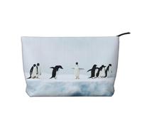 GSGCSBYMLG Trousse da viaggio in velluto a coste con stampa Penguins on the Iceberg, Nero , Taglia unica