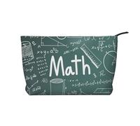 GSGCSBYMLG Trousse da viaggio in velluto a coste stampato con formule e forme teoriche lezioni di matematica borsa organizer da viaggio, Nero , Taglia unica