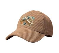 GSGCSBYMLG Turtles on the beach stampato velluto a coste berretto da baseball alla moda cappello casual copricapo, cachi, 4-7