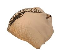 GSGCSBYMLG Two Giraffe Running on The Barren stampato Kids Beanie Brimless cappello caldo lavorato a maglia nero