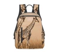 GSGCSBYMLG Two Giraffe Running on The Barren stampato Zaino leggero Zaino per computer portatile Casual Daypack
