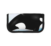 GSGCSBYMLG Whale stampato tela penna caso portatile cancelleria caso di stoccaggio sacchetto