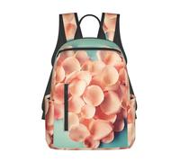 GSGCSBYMLG Zaino leggero a forma di cuore con petali floreali stampati Zaino per laptop Casual Daypack