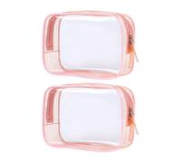 GSHLLO 2 sacchetti da viaggio trasparenti da viaggio in plastica con cerniera, sacchetti per il trucco, impermeabili, sacchetti per cosmetici portatili, sacchetti da doccia in PVC, sacchetti