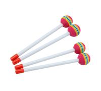 GSHLLO 4 pezzi Bacchette per batteria a forma di lecca-lecca, bacchette a percussione a martello, bacchette per batteria con manico in legno per