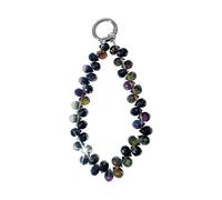 GSHLLO Cinturino da polso per cellulare con perline braccialetto di cristallo per telefono cellulare cordino da polso per telefono in vetro perline di cristallo ciondolo per telefono cellulare