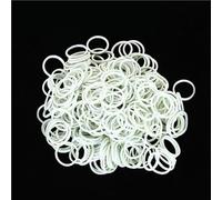 GSHUPIOU Strisce di gomma, kit di nastri di gomma grezzi 500 elastici bianchi ad alta elasticità, anello in gomma 16 * 1,4 mm, elastici resistenti, materiale scolastico con anello di supporto