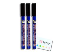 GSI Creos Gundam - Pennarello ultra fine per rivestimento di pannelli, confezione da 3 pezzi, colore: nero