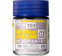 GSI Creos MR. HOBBY Mr. Clear Color GX GX Deep Clear Blue GX103 18 ml Giappone