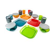 Gsi Outdoors Infinity 4 Person Deluxe Tableware Set Trasparente
