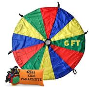 GSI Kids Play Parachute Arcobaleno Paracadute Giocattolo della Tenda del Gioco per i Bambini Gymnastic cooperativa Play e Parco Giochi all'aperto attività 6 Piedi