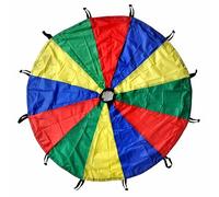 GSI Kids Play Parachute Arcobaleno Paracadute Giocattolo della Tenda del Gioco per i Bambini Gymnastic cooperativa Play e Parco Giochi all'aperto attività 12 Feet