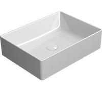 GSI Kube lavabo 50x37 cm rettangolare da appoggio bianco lucida 942911