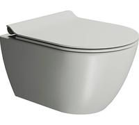 GSI Pura vaso wc sospeso senza brida grigio opaco 881617