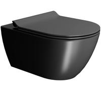 GSI Pura vaso wc sospeso senza brida nero opaco 881526