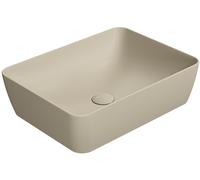 GSI Sand lavabo 50x38 cm rettangolare da appoggio marrone/beige opaca 903708