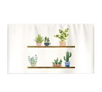 GSJNHY Coperture Protettive per Televisori Dustproof TV Cover With Potted Plant And Cactus Design, Fits 24", 43", 55" TVs, 1pc Per Pac(60inch)
