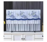 GSJNHY Coperture Protettive per Televisori Lace TV Cover Desktop Wall Mounted LCD Turn On The Simple Hanging For Household Use Without Removing It(Deep green,105 x Height 65cm)