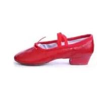 GSJNHY Punte Danza Classica Pelle Pratica Scarpe da Ballo Insegnante Insegnamento Scarpe da Ballo Scarpe da Balletto con Tacchi (Color : Red, Size : 7)