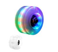 GSJNHY Ruote per Pattini 1PC82A 54x32mm Lampeggiante Ruote Quad Pattini A Rotelle Ruote Luce Fit Strada Scorrevole Pista di Pattinaggio Accessori Esterni for Interni per Pattini(White-1)