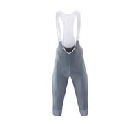 GSJNHY Salopette da Ciclismo Pantaloncini da Ciclismo da Uomo a 3/4 Pantaloncini Blu/Nero/Grigio con Bretelle da Bicicletta per Ciclismo su Strada (Color : Grey, Size : L)