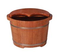 GSKDBCC Barile per pediluvio in Rovere, barile per pediluvio con Coperchio, Secchio per fumigazione, bacinella per pedicure per Regalo a casa, 40x26 cm, massaggiatori per Piedi Chaser of Light