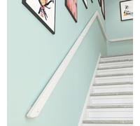 GSKDZG Corrimano Per Scale In Legno Ringhiera Per Scale Per Corridoi Corrimano Antiscivolo 1ft-20ft Dimensioni Personalizzabili(White,220cm)