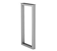 GSKDZG Gambe Per Tavolo Da Pranzo Cucina Metallo Gambe Per Mobili Altezza 100cm Larghezza 30cm 40cm 50cm Quadrato Tavolino Gambe Di Supporto 1 Pezzi (Nero Oro Argento)(Silver,50x100cm)