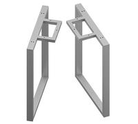 GSKDZG Gambe Per Tavolo Da Pranzo Cucina Metallo Gambe Per Mobili Altezza 70cm Larghezza 40cm 50cm 60cm 70cm 80cm Quadrato Tavolino Gambe Di Supporto 2 Pezzi (Nero Oro Argento)(Silver,40x70cm)