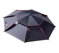 GSKDZG Nero Ombrellone Da Pesca Per Pescatori Ombrellone Da Giardino 2m 2.2m 2.4m 2.6m Ombrellone Da Spiaggia Inclinabile, Protezione Solare Impermeabile Antivento(2.6m/8.5ft)