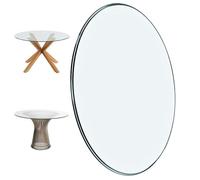 GSKDZG Piano Tavolo Da Pranzo Rotondo In Vetro Da 28cm-100cm Piano In Vetro Temperato Trasparente Protettore Da Tavolo Per Tavoli Da Pranzo, Patio, Caffè E Tavolino(950mm (37.4in))