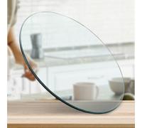 GSKDZG Piano Tavolo Da Pranzo Trasparente, Vassoio In Vetro Temperato Spesso 6mm Rotondo Protettore Da Tavolo Di Ricambio Tavolini Da Caffè 28cm-100cm(680mm (27in))