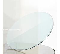 GSKDZG Protezione Da Tavolo In Vetro Spesso 6mm, Piano Tavolo Da Caffè Rotondo, Vassoio Da Tavoli Da Pranzo In Vetro Temperato Trasparente, Con Bordo Piatto Lucido(1000mm (39.4in))