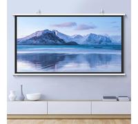GSKDZG Schermo di Proiezione Avvolgibile Manuale Telo Proiettore Home Theater 50 60 72 Pollici HD 4K Formato 16:9 4:3 Schermo Proiettore Portatile per Esterni Interni(72 inch (16:9))