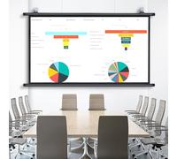 GSKDZG Schermo per Proiettore Avvolgibile Manuale da 40 50 60 72 Pollici 4K HD Schermo di Proiezione per Home Theater Interni Esterni Telo Proiettore, Facile da Arrotolare(50 inch (16:9))