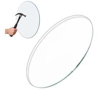 GSKFXJ 30 40 80cm Piano Da Scrivania In Vetro, Piano Di Ricambio Rotondo Per Tavolino Da Salotto, Tavolo Tondo In Vetro Temperato Trasparente(380mm(15in))