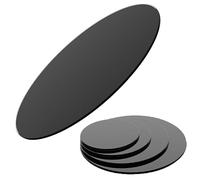 GSKFXJ 38 50cm Piano Di Vetro Ricambio Per Tavoli Rotondo, Piano Tavolo Tondo In Vetro, Tavolo In Vetro Temperato Nero Per Tavolino Da Salotto(38CM(15IN))