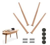 GSKFXJ 4PCS Gamba Da Tavolo In Legno, 20 30 45cm Gambe Da Mobili Ricambio, Piedino Affusolate Per Tavolino Da Caffè, Sedia, Scrivania,comodino(55cm/22in)