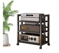 GSKFXJ Mobile Hifi Audio Video Rack, Mobiletto TV 3-Level, Supporto Portaoggetti Multimediale, Ripiano Stereo Per Ufficio Soggiorno, Mensola Giradischi(3-Tier/120x40x90cm)