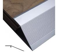 GSKFXJ Profilo di Transizione Pavimento in Alluminio, Rampa di Soglia per Pavimento Irregolare, Dislivello di 8-40mm, Riduttore di Pavimenti Porte(Silver,80cm/31.5")