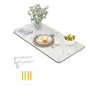 GSKFXJ Tavolo Pieghevole A Muro, Scaffale A Parete Richiudibile, Scrivania Del Computer Ribalta Per Piccoli Spazi, Tavolino Da Caffè Invisibile(White,60x30cm/24x12in)