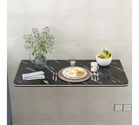 GSKFXJ Tavolo Pieghevole A Parete Salvaspazio, Tavolo Da Cucina Richiudibile Invisibile, Scaffale A Muro Ribalta Per Porta Pc, Multifunzionale(Black,70x30cm/28x12in)