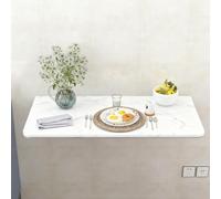 GSKFXJ Tavolo Pieghevole A Parete Salvaspazio, Tavolo Da Cucina Richiudibile Invisibile, Scaffale A Muro Ribalta Per Porta Pc, Multifunzionale(White,120x40cm/47x16in)