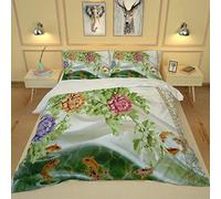 GSKOQD Set Di Biancheria Da Letto Con Motivo Bellissima Innovazione Del Modello 3D In 3 Pezzi, Copripiumino Matrimoniale Invernale In Microfibra 260X240Cm E 2 Federe 50X80Cm, Chiusura A Cerniera, U