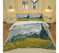 GSKOQD Set Di Biancheria Da Letto Matrimoniale In Microfibra 3 Pezzi, Motivo Creatività Di Fumetti Colorati 3D, Copripiumino Matrimoniale Natalizio 200X200Cm Con 2 Federe, Per Bambini Ragazza, Anal