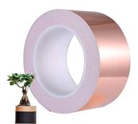 GSKQCRPR Nastro di rame resistente al calore, 20 mm x 20 m, 0,05 mm, conduttivo su un lato, per schermatura EMI, installazione elettrica e protezione contro le lumache (1 rotolo)