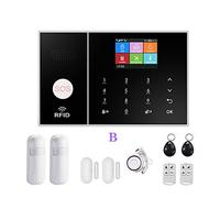 GSM WiFi di allarme di sicurezza App Controllo Smart Home GPRS Kit di allarme wireless 433MHz con PIR Sensore Siren Siren Sensore e RFID(B 15000MAH)