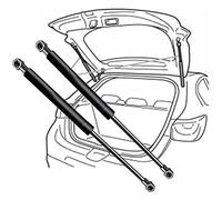 GSNG 2Pcs Molle A Gas Pistoni Ammortizzatori Cofano Posteriore per FO-rd S-Max Mk1 (WA6) 2006-2014, Auto Molla Gas Pistoncini Portellone Bagagliaio Barra Struts