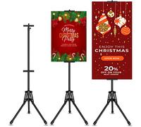 GSOW Supporto per poster, supporto per cartelli, regolabile da 203 cm, supporto retrattile per poster, supporto per striscioni su entrambi i lati, supporto pieghevole da pavimento per segnaletica con